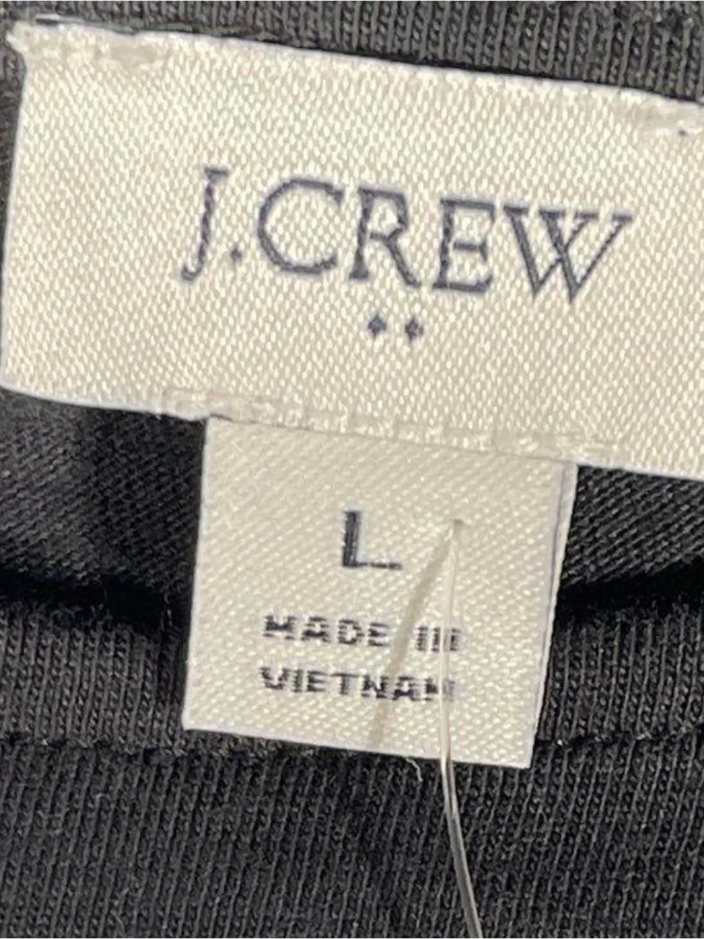 J. Crew Black Tank with Sheer Dot-Trim Flutter Sleeves